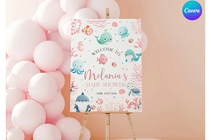 Under The Sea Welcome Poster, a Templates & Theme by Digital_Mind