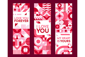 Valentines holiday banners, an Illustration by Buch&Bee