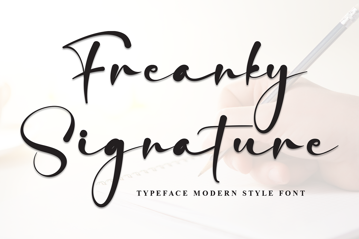 Freanky Signature | Script Font, a Handwritten Font by Scratchones (Photo 1 of 8)