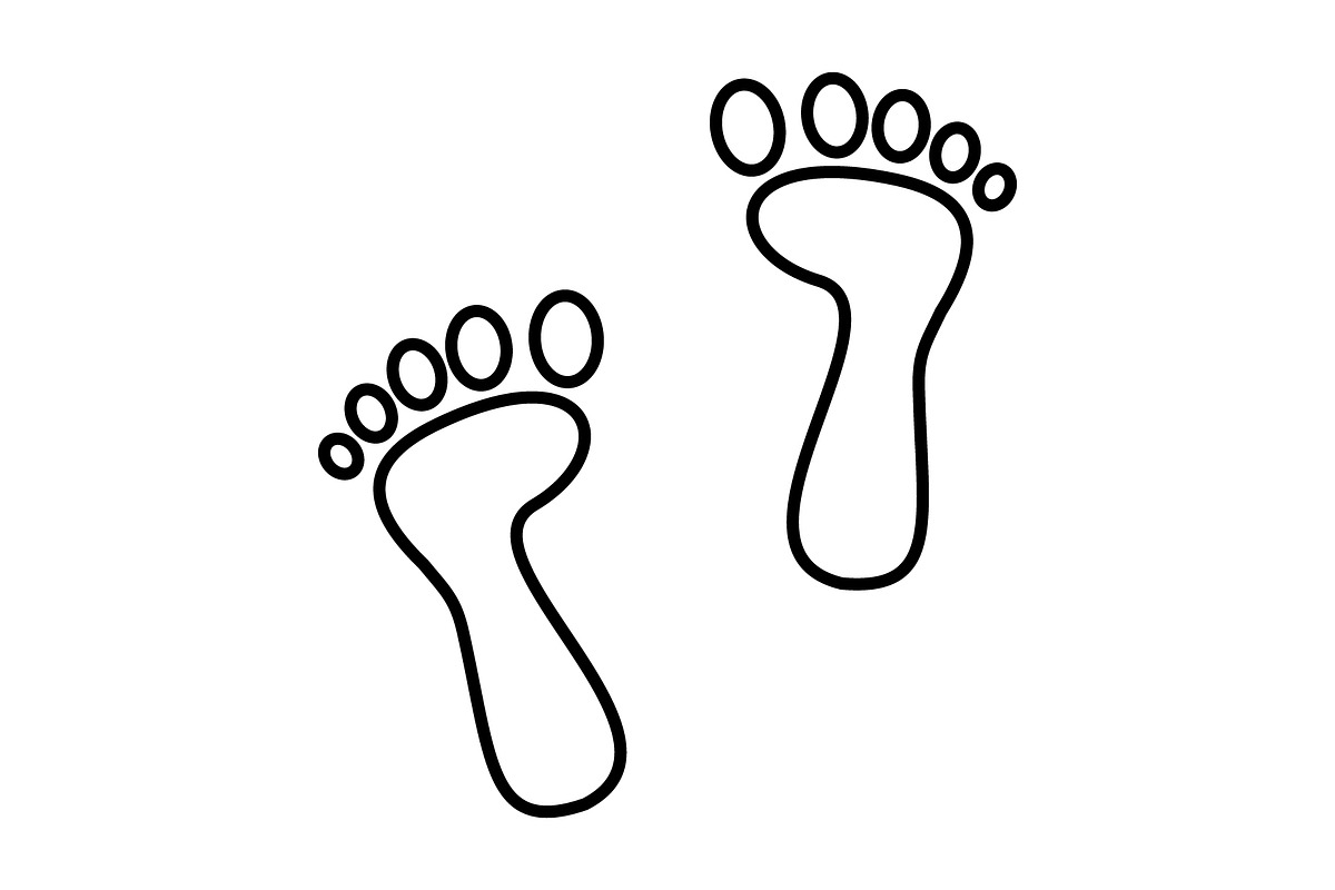 Footprint icon, an Outline Icon by Sumberpangan (Photo 3 of 3)