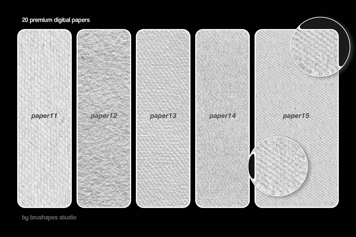 20 Premium Hand-Made Paper Textures, a Texture Graphic by brushapes.com (Photo 6 of 10)