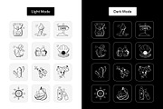 Summer and Beach Doodles Set, an Outline Icon by Prosymbols (Thumbnail 4 of 7)