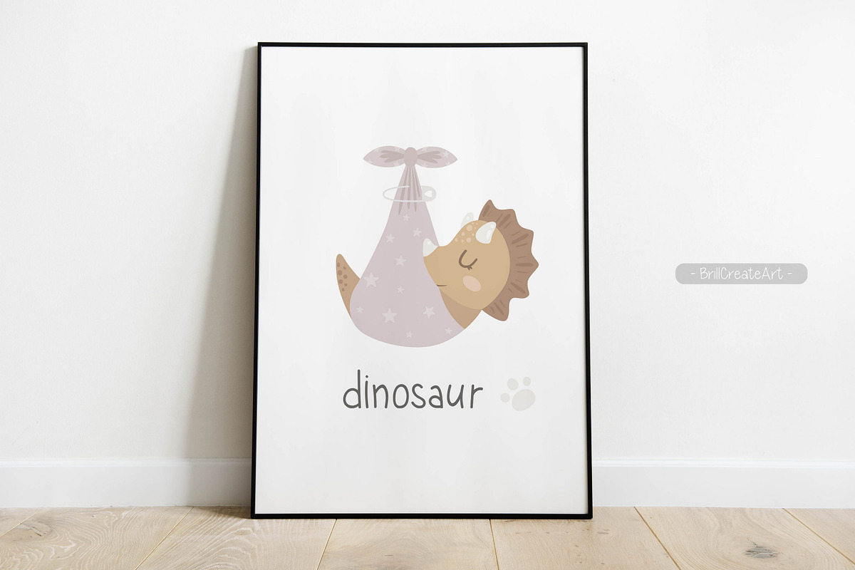 Little Dinosaur - Cute Baby Clipart, a Decorative Illustration by BrillCreateArt (Photo 5 of 6)