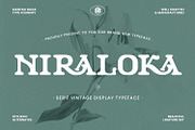 Niraloka - Serif Vintage Display, a Serif Font by Mantra Naga (Thumbnail 1 of 10)