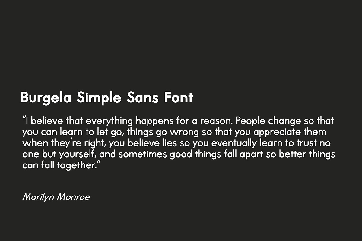 Burgela Simple Sans Font preview 5