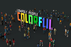 Lowpoly People Colorful