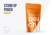 Stand Up Pouch Mockup Half Side view, a Cups & Container Mockup by easymock (Thumbnail 1 of 12)
