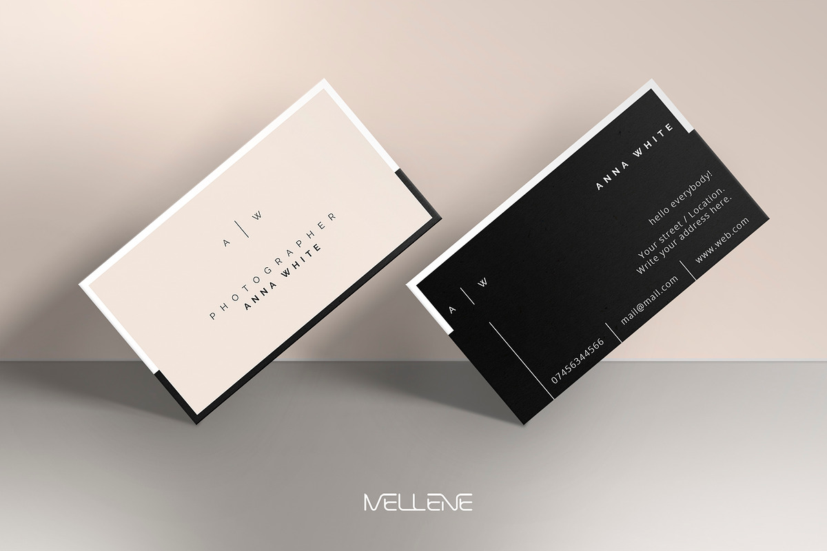 Business card template for Photoshop, a Business Card Template by Mellene Templates (Photo 2 of 2)