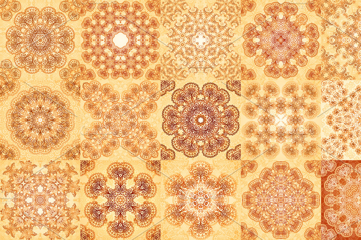 Mehndi Backgrounds BIG set, a Pattern Graphic by Art of Sun (Photo 2 of 12)
