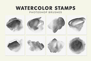 20 Watercolor Photoshop Brushes, a Brush Add-On by AB-TheDesigner (Thumbnail 3 of 4)