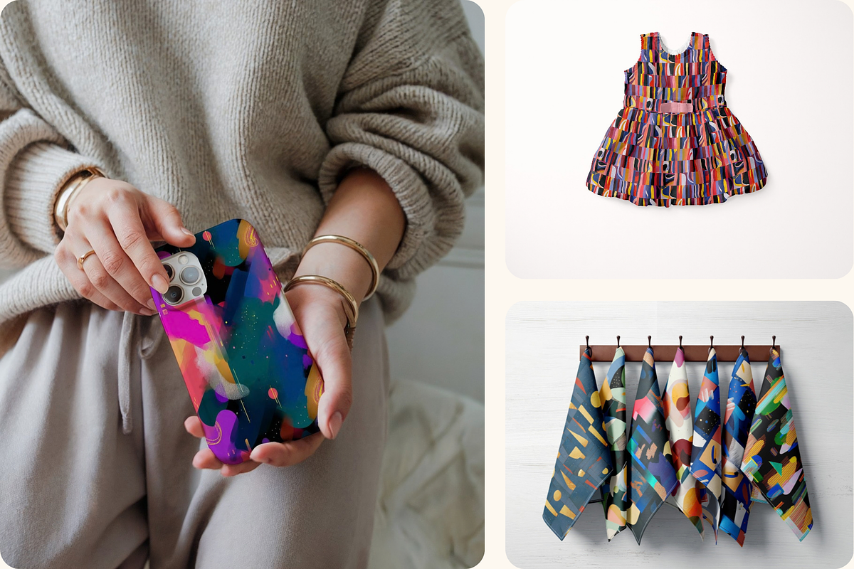 Color Pop Abstract Patterns, a Pattern Graphic by Ninterints (Photo 6 of 10)