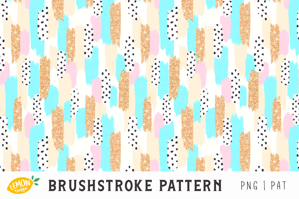 Brushstroke Seamless Pattern Bundle, a Pattern Graphic by LemonDesign (Photo 3 of 8)
