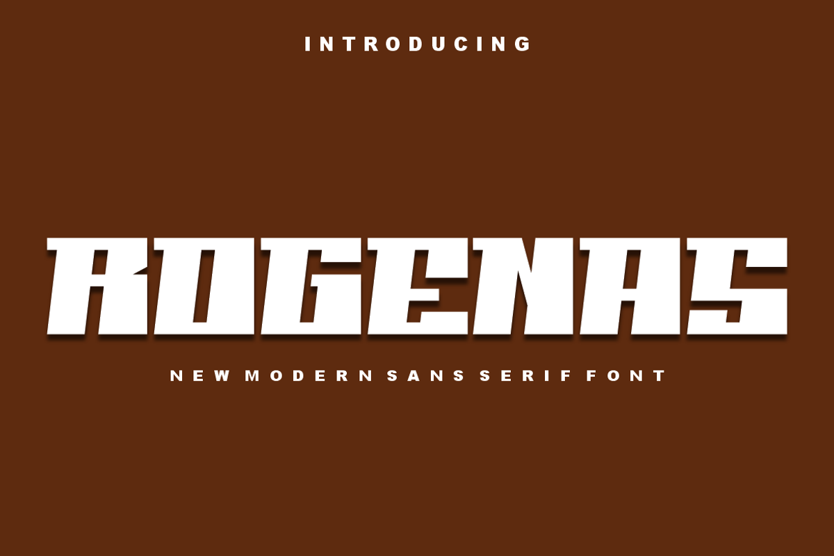 Rogenas - Font, a Sans Serif Font by artchiles_design (Photo 1 of 5)