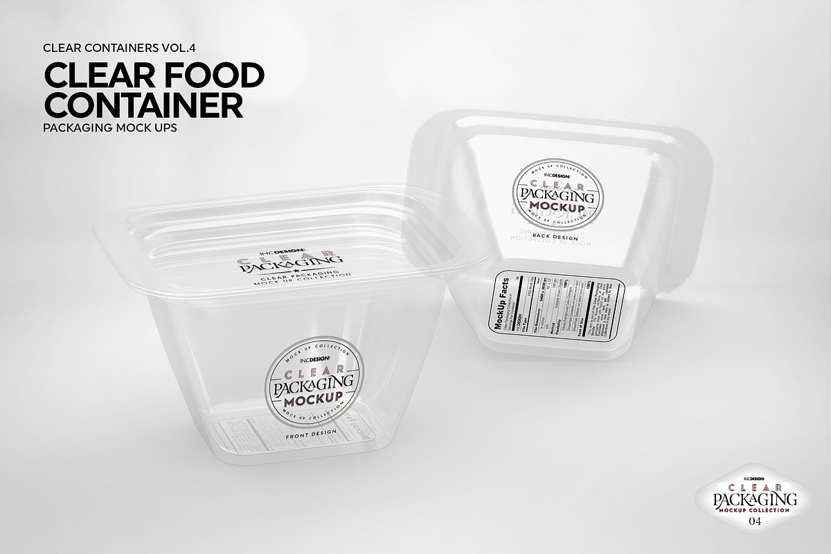 04 Clear Container Packaging Mockups, a Cups & Container Mockup by INCDesign (Photo 9 of 21)