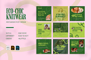Eco Chic Knitwear - Instagram Post, a Social Media Template by VUNIRA (Thumbnail 1 of 3)