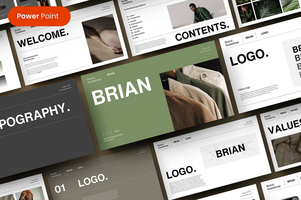 Brian – Business PowerPoint Template, a Presentation Template by Dens Creative Studio (Photo 1 of 6)