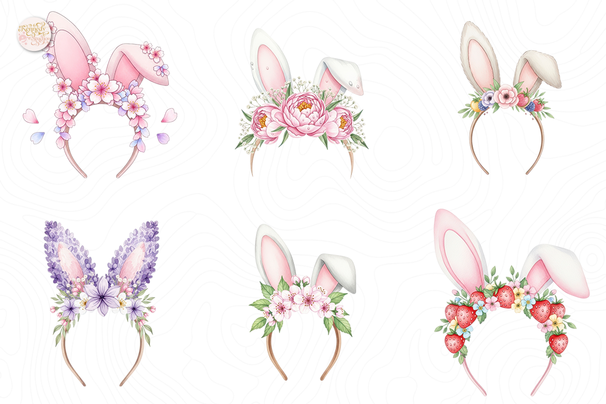 Easter Bunny Ears PNG Clipart Cute., an Object Illustration by KennedyStudio (Photo 2 of 5)
