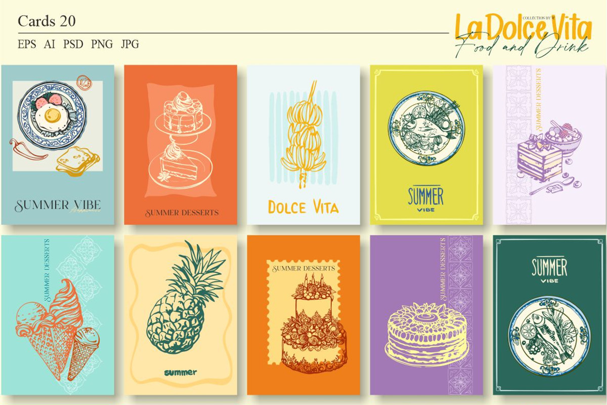 La Dolce Vita-Food and Drink, a Seasonal Illustration by Collection by VY (Photo 4 of 11)