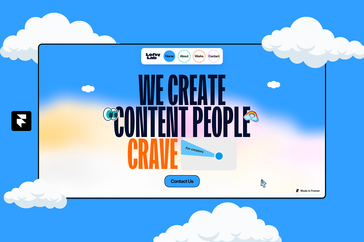 Lofty Portfolio Framer Template, a Templates & Theme by Huehaus Studio (Photo 1 of 4)