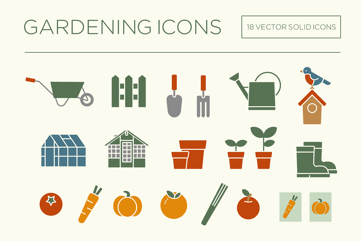 Gardening icons, an Outline Icon by the cabin supply co (Photo 2 of 5)