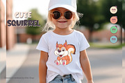 Cute Cartoon Squirrel. T-Shirt, PNG, an Animal Illustration by KENO Mascots (Thumbnail 3 of 5)
