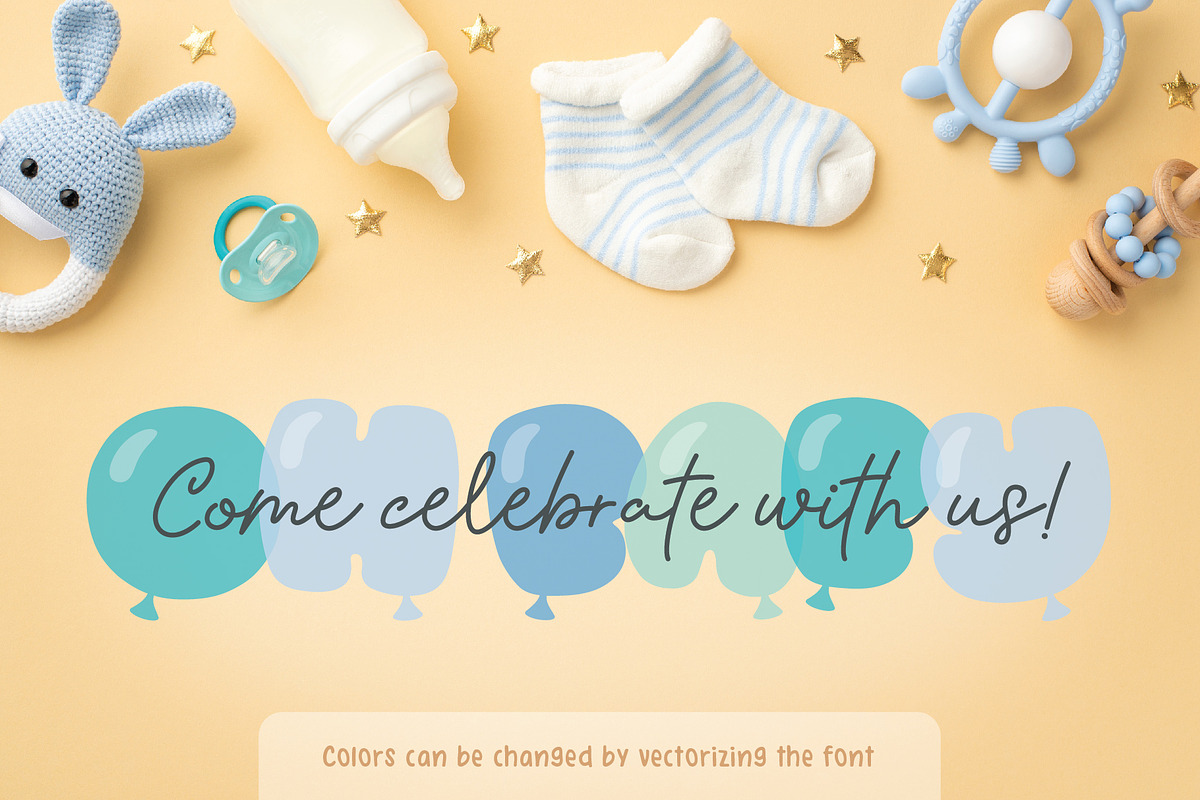 Boisterous Shindig Font Duo, a Handwritten Font by Denise Chandler (Photo 5 of 6)