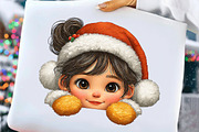 Quirky Christmas Girls Clipart, an Illustration by Craft Nest (Thumbnail 11 of 11)