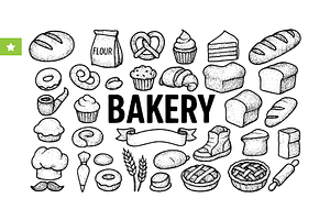 Bakery Illustration Set, an Object Graphic by RT Studio