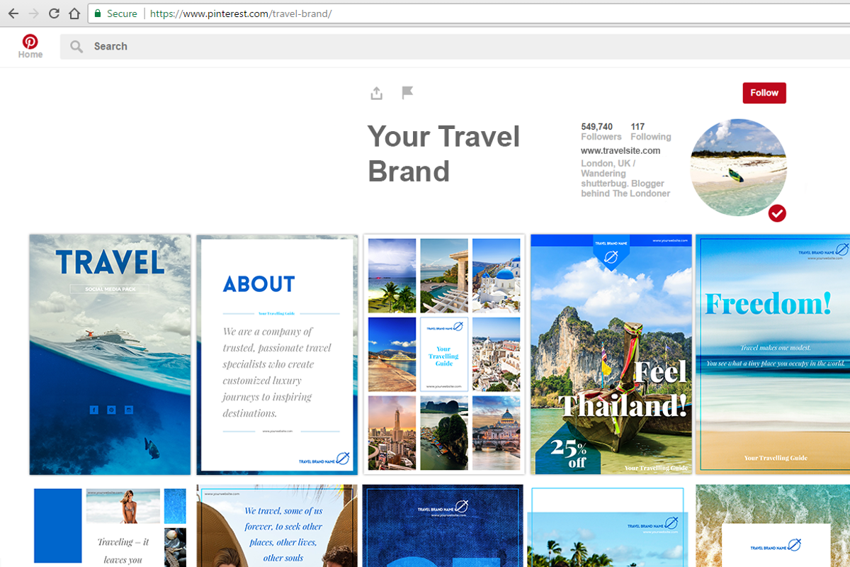 Travel Social Media Pack, a Social Media Template by Boris Cupac (Photo 10 of 14)