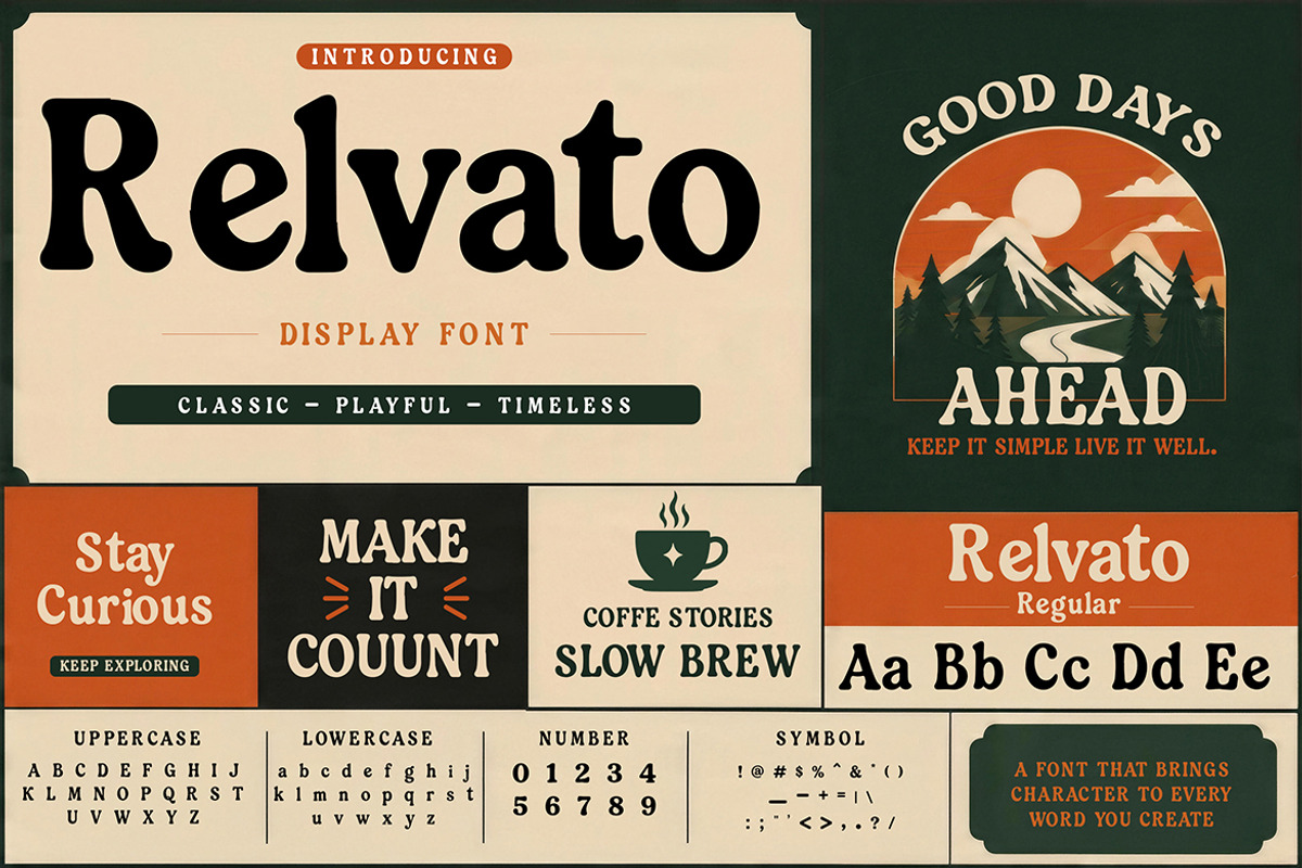 Relvato, a Serif Font by Pitchlook.Studio (Photo 2 of 4)