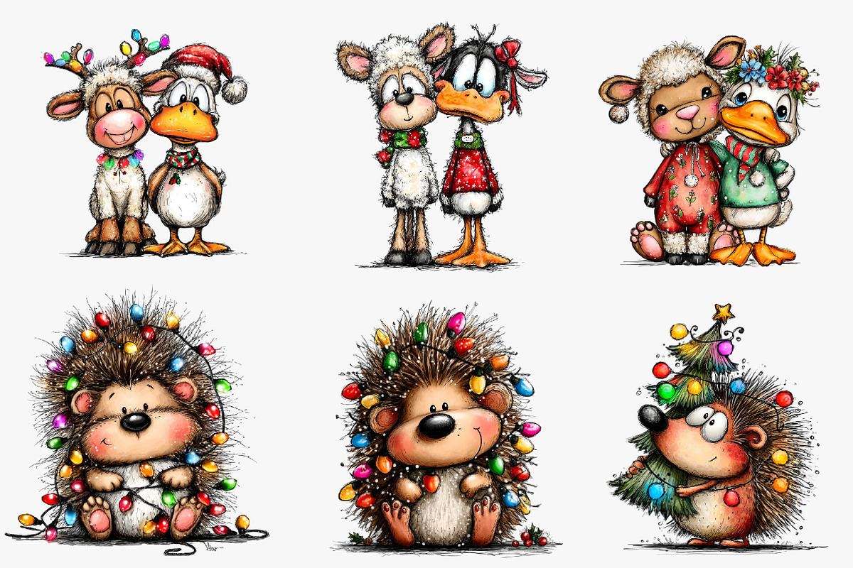 Watercolor woodland Christmas clipar, an Illustration by CreationArt (Photo 4 of 4)