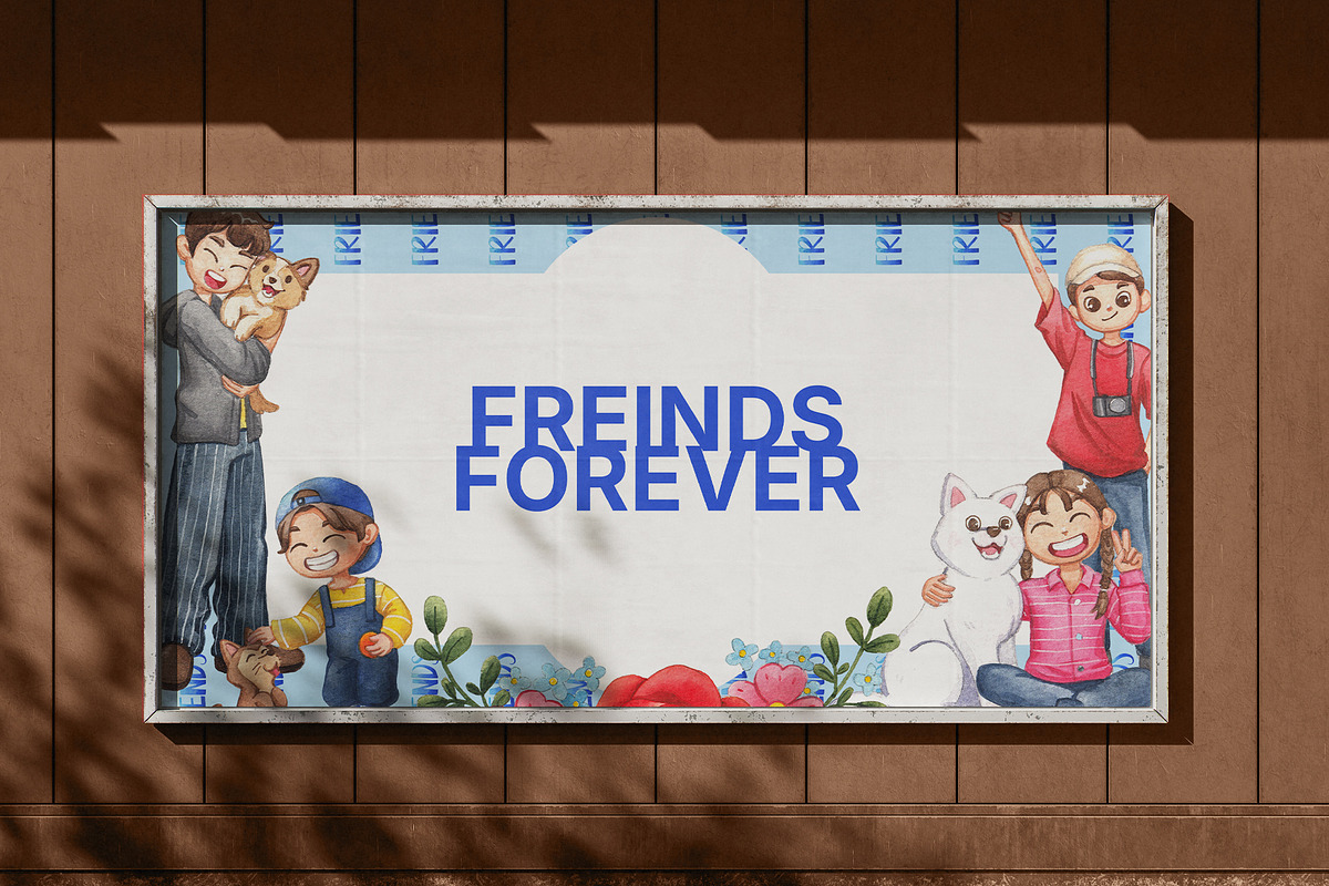 Forever Friends – Watercolor Kids, a Person Illustration by CreativeValuation (Photo 7 of 12)