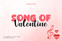 Song of Valentine Font Duo