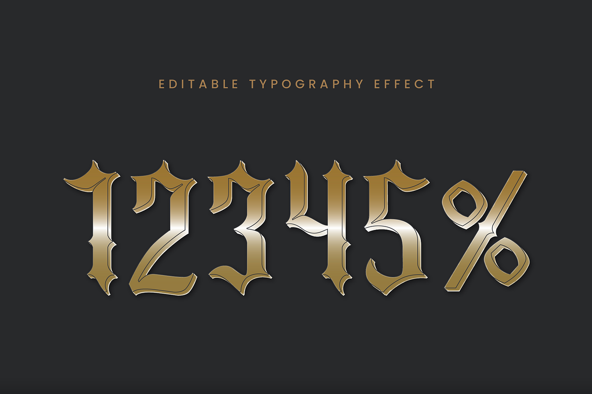 Gothic Gold Metallic Text Effect preview 2