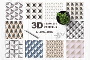 3D Patterns, a Pattern Graphic by ItsDianaDesign (Thumbnail 1 of 3)
