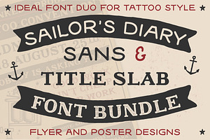 Sailors Diary Font Bundle
