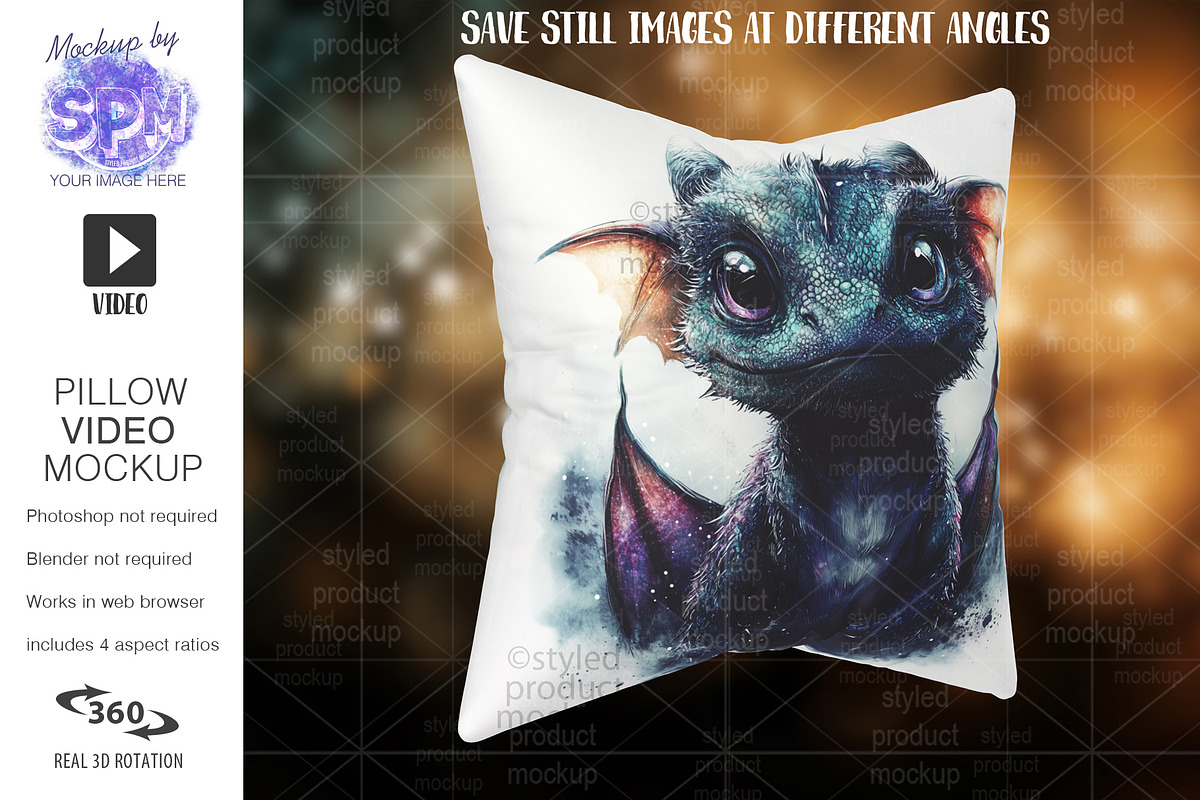 Animated Pillow Video Mockup, a Household Mockup by StyledProductMockups (Photo 11 of 15)