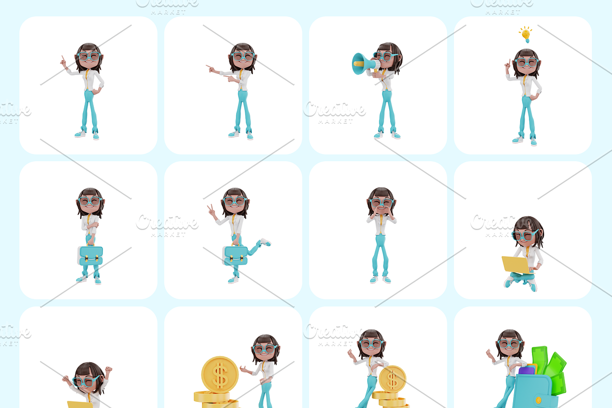 3D WOMEN CHARACTER BUSINESS PACK, a Characters & Person 3D Model by MUNIK STUDIO 3D (Photo 6 of 6)