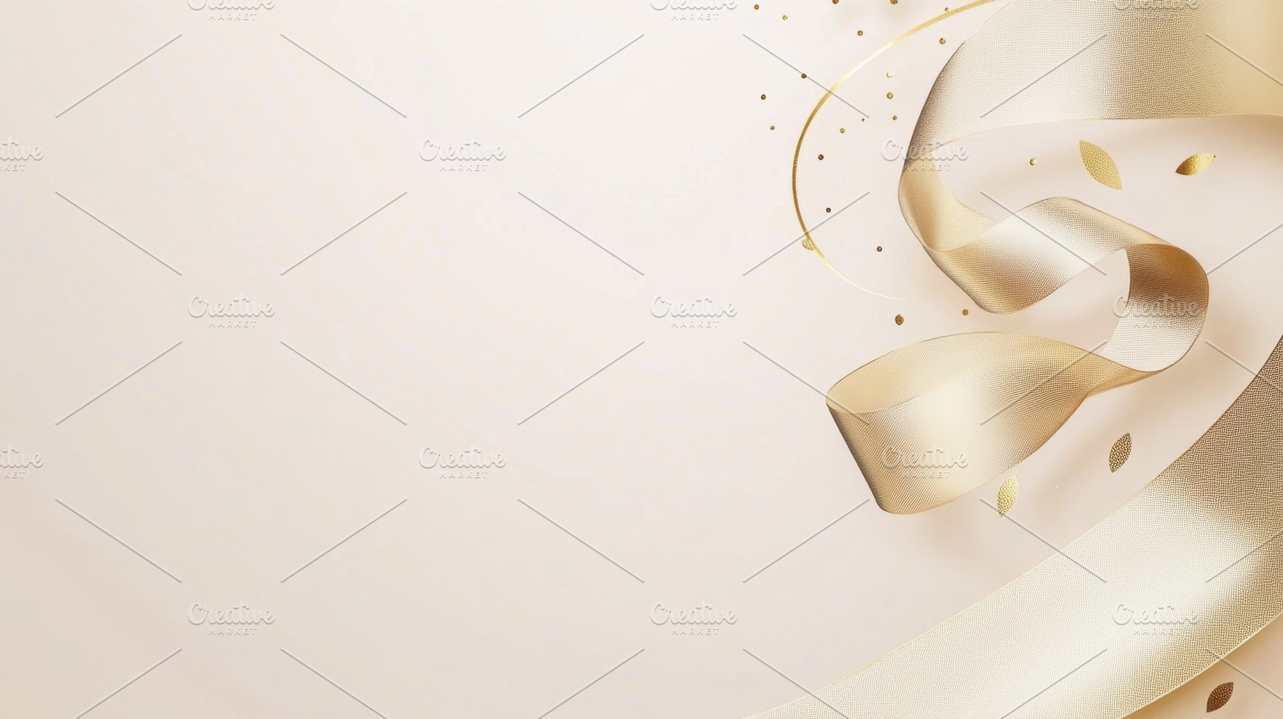 Gold ribbon design on soft bg, a Photo by Beautiful things