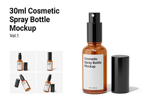 Cosmetic Spray Bottle Mockup Vo.1