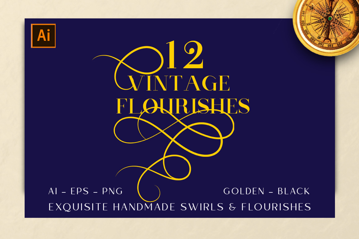 Vintage Exquisite Swashes Pack, an Object Graphic by Design Unique (Photo 1 of 7)