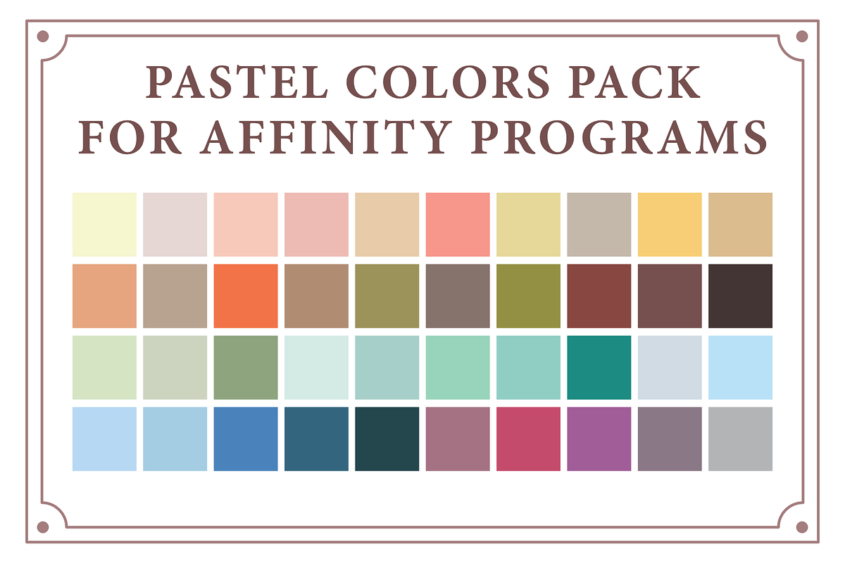 Pastel Colors Swatches Pack, a Palette Add-On by Design Art Studio