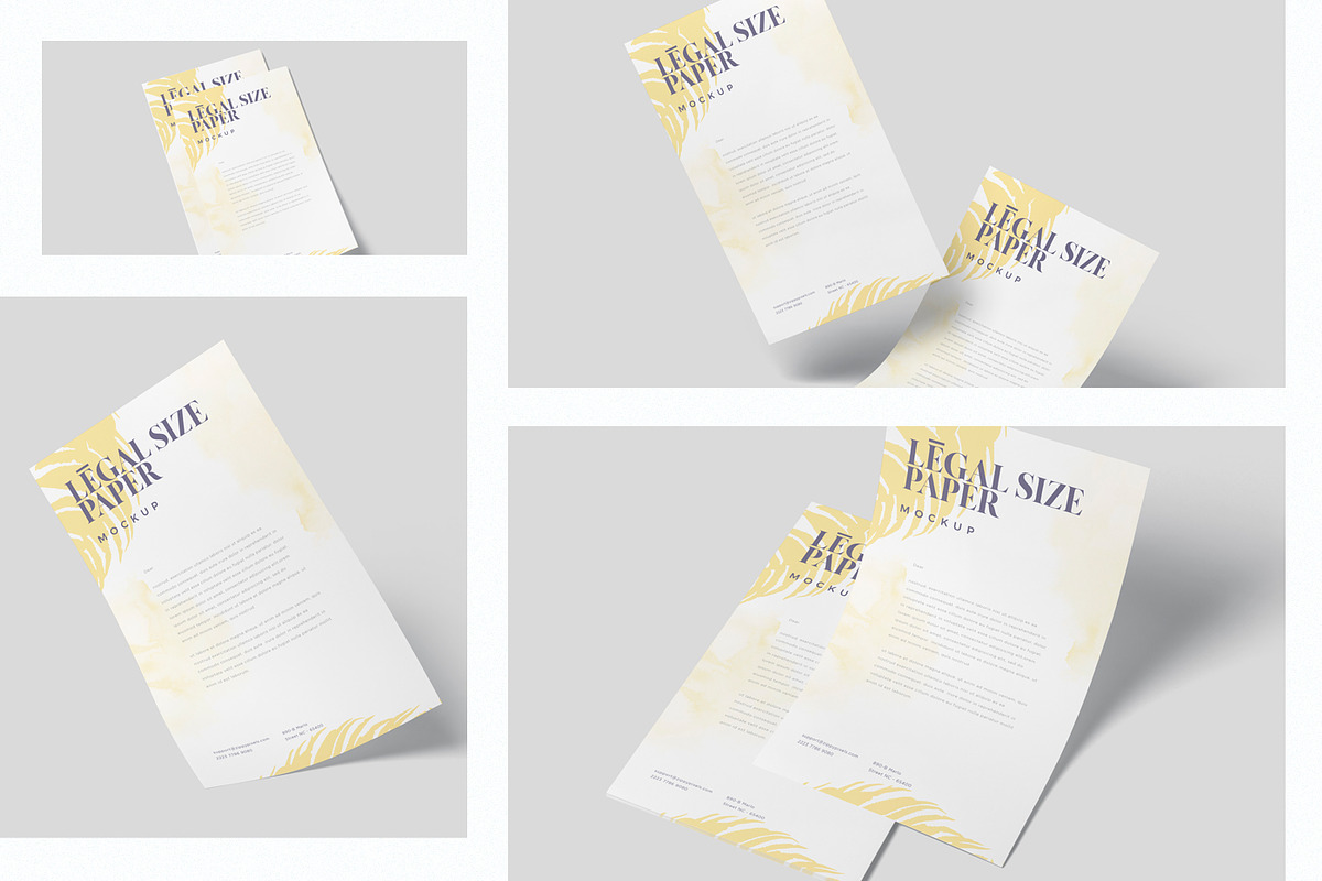 US Legal Size Paper Mockups, a Print Template by GfxFoundry (Photo 2 of 6)