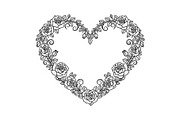Floral Heart Frame SVG Bundle, an Illustration by Designs_River (Thumbnail 14 of 31)