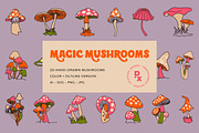 Magic Mushrooms, an Object Graphic by Pulpixel Design (Thumbnail 1 of 7)