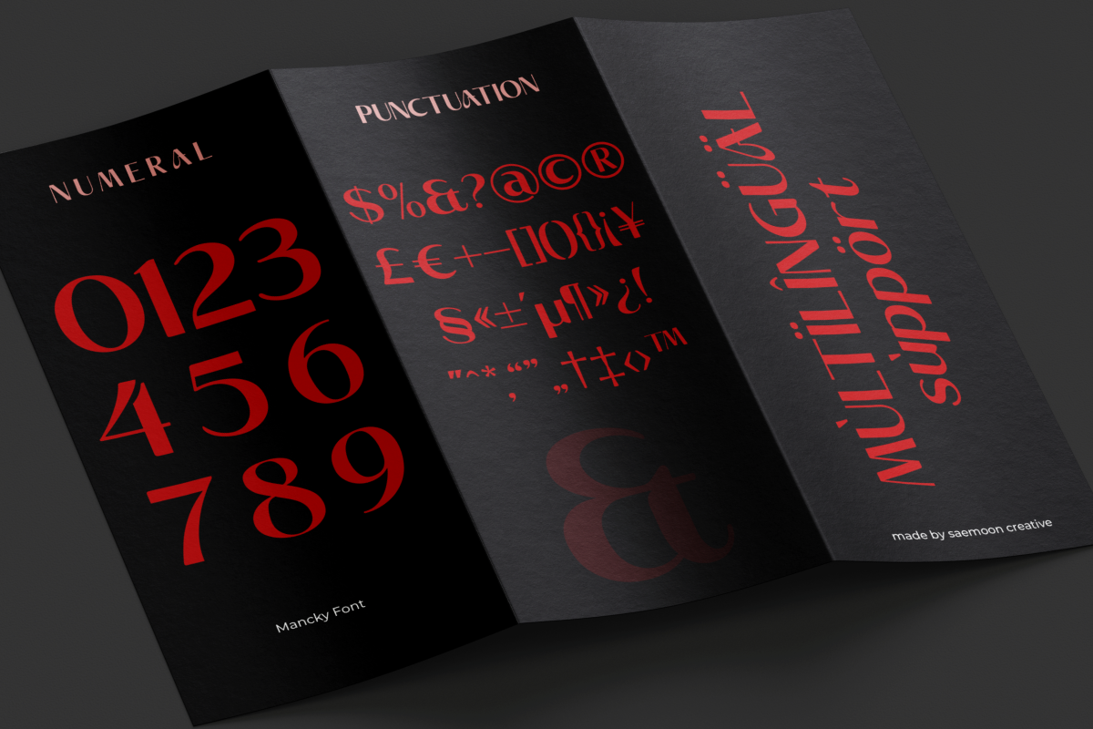 Mancky, a Sans Serif Font by saemoon creative (Photo 5 of 15)