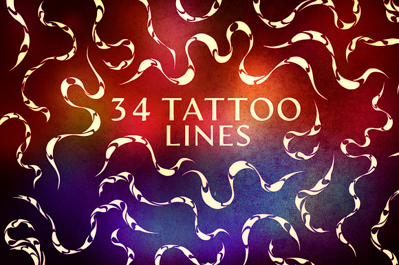 34 Tattoo Lines (Svg And More)