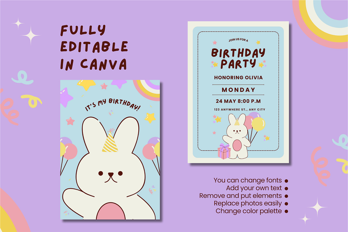 Birthday Celebration Canva Template, a Design Template by TemplateCastleStore (Photo 5 of 5)