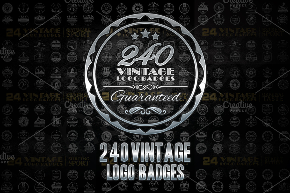 240 Vintage logo Badges, a Branding & Logo Template by on3stepThemes