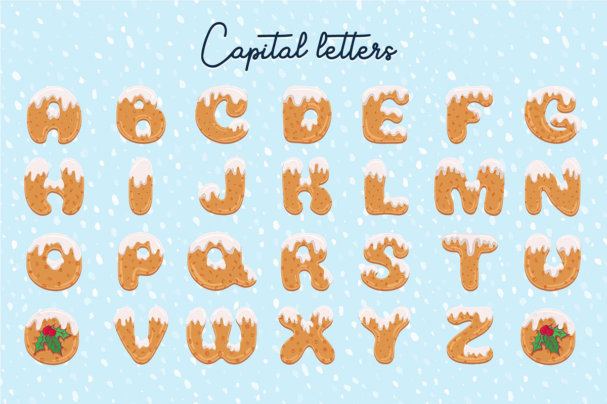 Xmas cookie font family preview 2